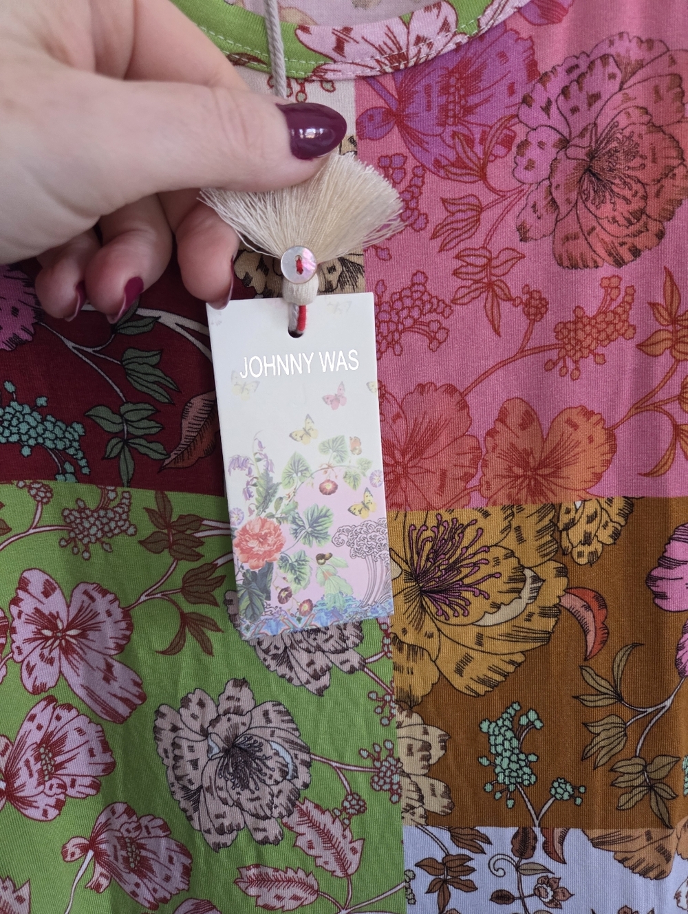 Johnny Was Cosmo Patchwork Tea Length Tank Dress - Picture 10 of 11